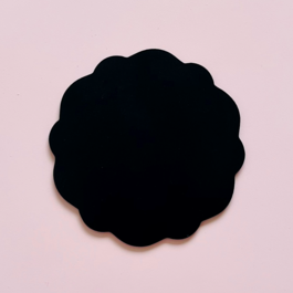 BASES DE MADERA REDONDAS NEGRAS (ONDAS WAVE) "EN PAPIERS" - 30 CM
